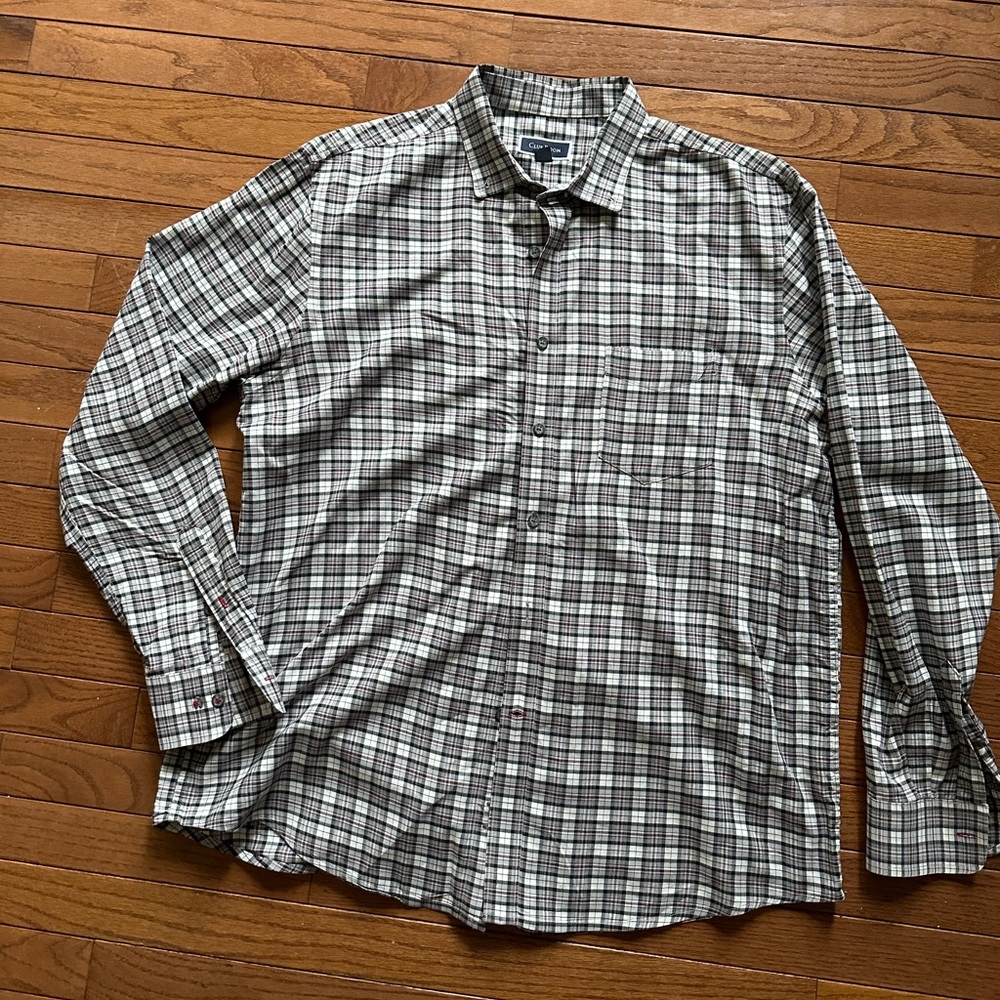 Black and Red Plaid Button Down
